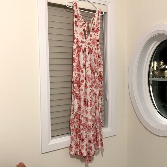 ASOS Floral Dress with Front Slit, Open Back - Picture 1 of 5